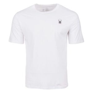 Spyder Men’s Medium White Short Sleeve Tee with Spider Black Logo